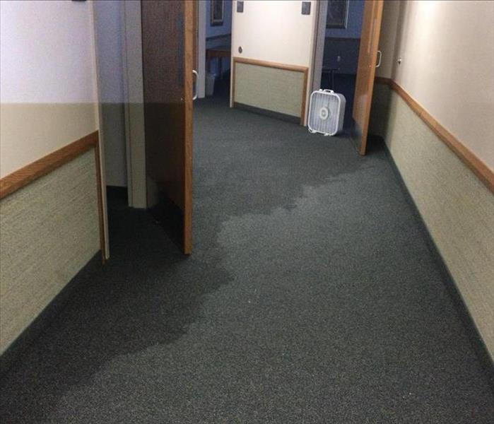 Picture of a wet hallway in a church