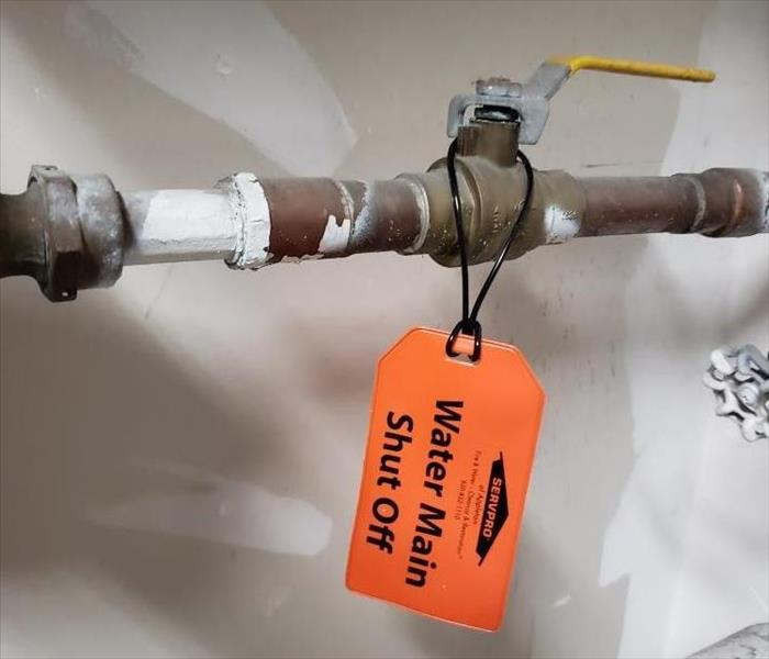 Picture of a Water Main Shut Off Tag